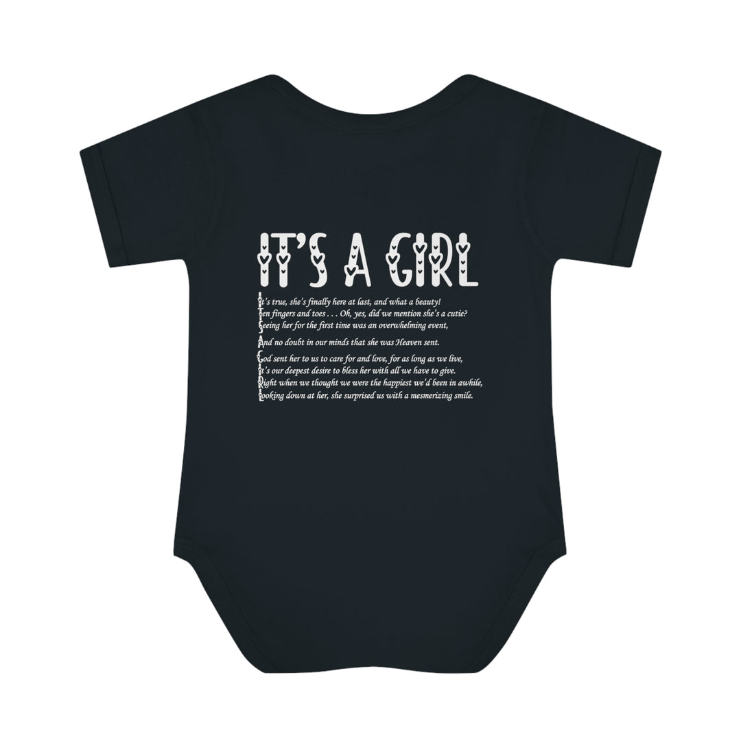 Baby Steps "It's a Girl" Acrostic Poem Bodysuit - Mommy & Baby Elephant