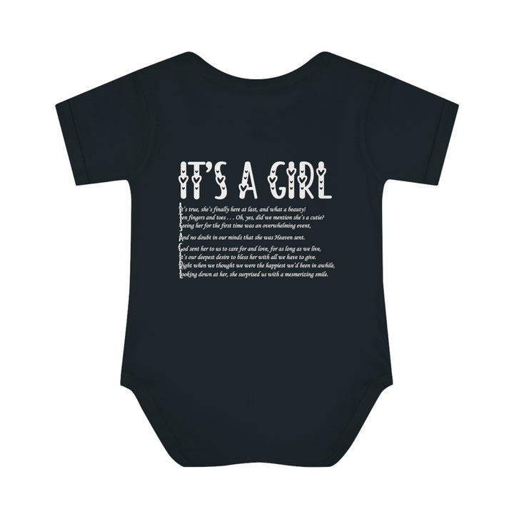 Baby Steps "It's a Girl" Acrostic Poem Bodysuit - Mommy & Baby Elephant
