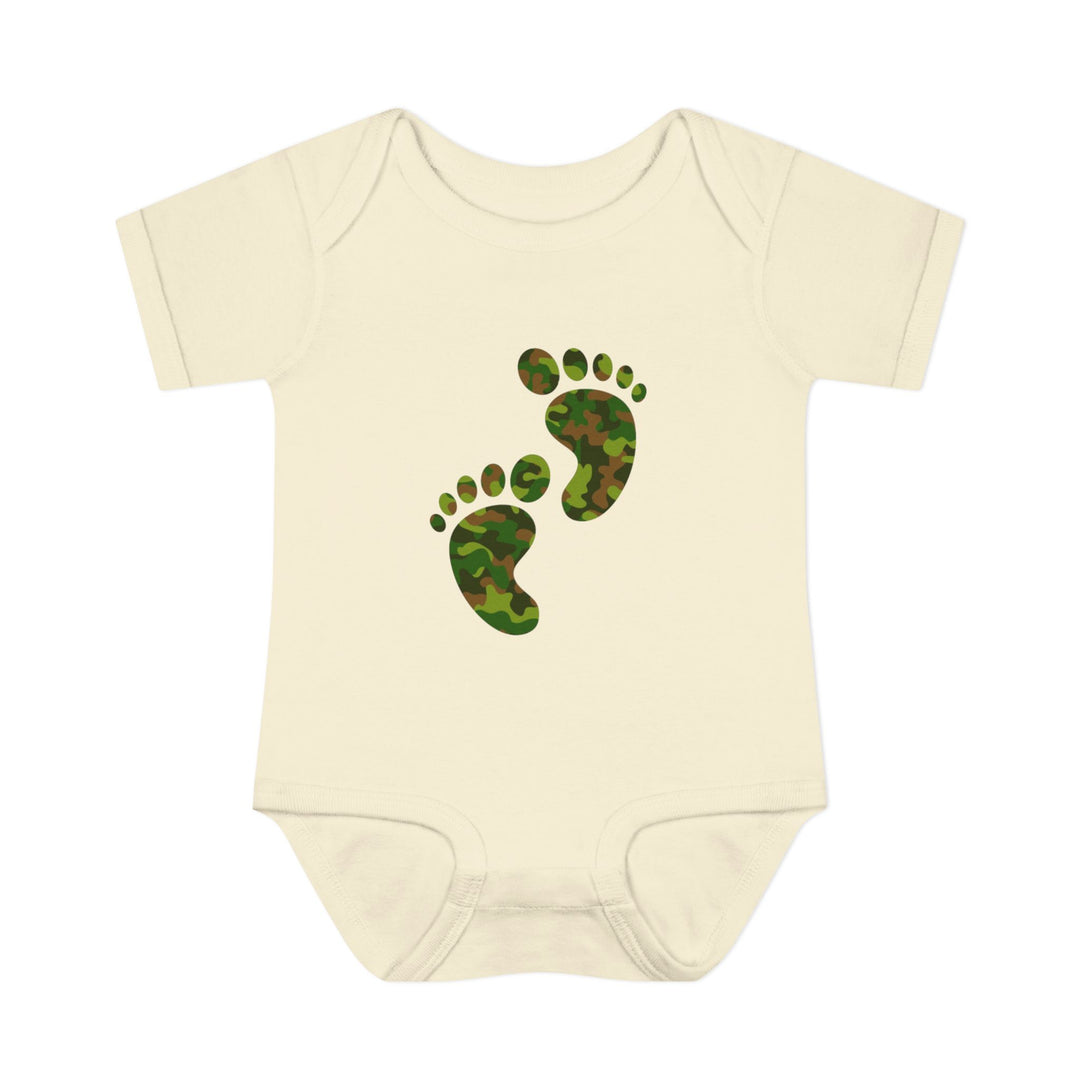 Baby Feet Acrostic Poem Baby Bodysuit - Camo