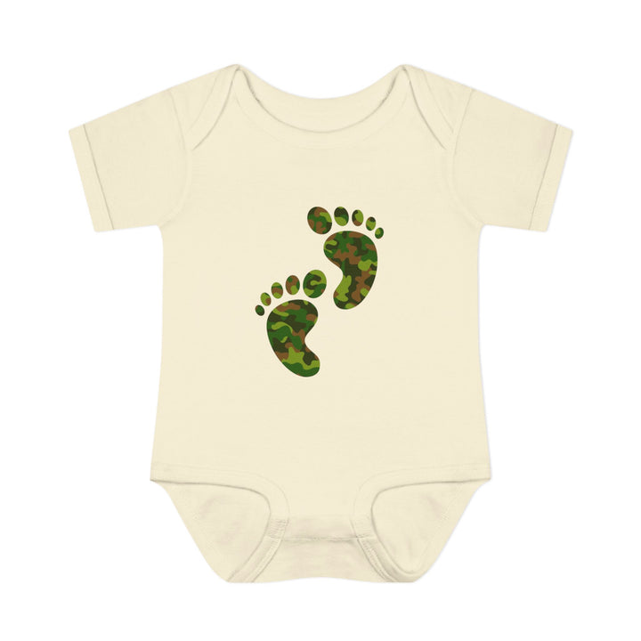 Baby Feet Acrostic Poem Baby Bodysuit - Camo