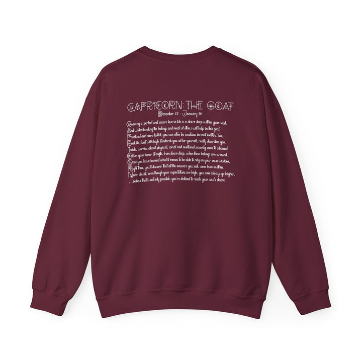 Capricorn Acrostic Poem Astrology Sweatshirt - Unisex