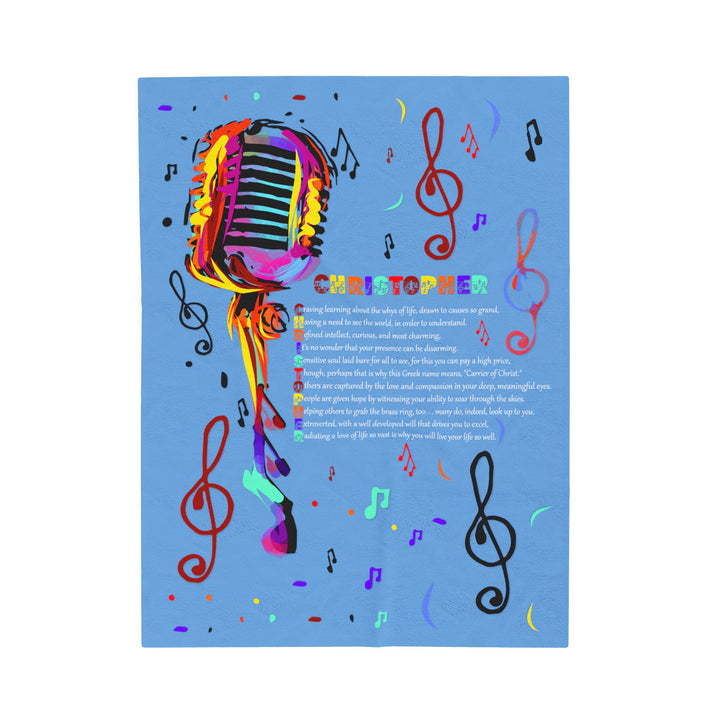Namesakes Acrostic Poem on Velveteen Plush Blanket