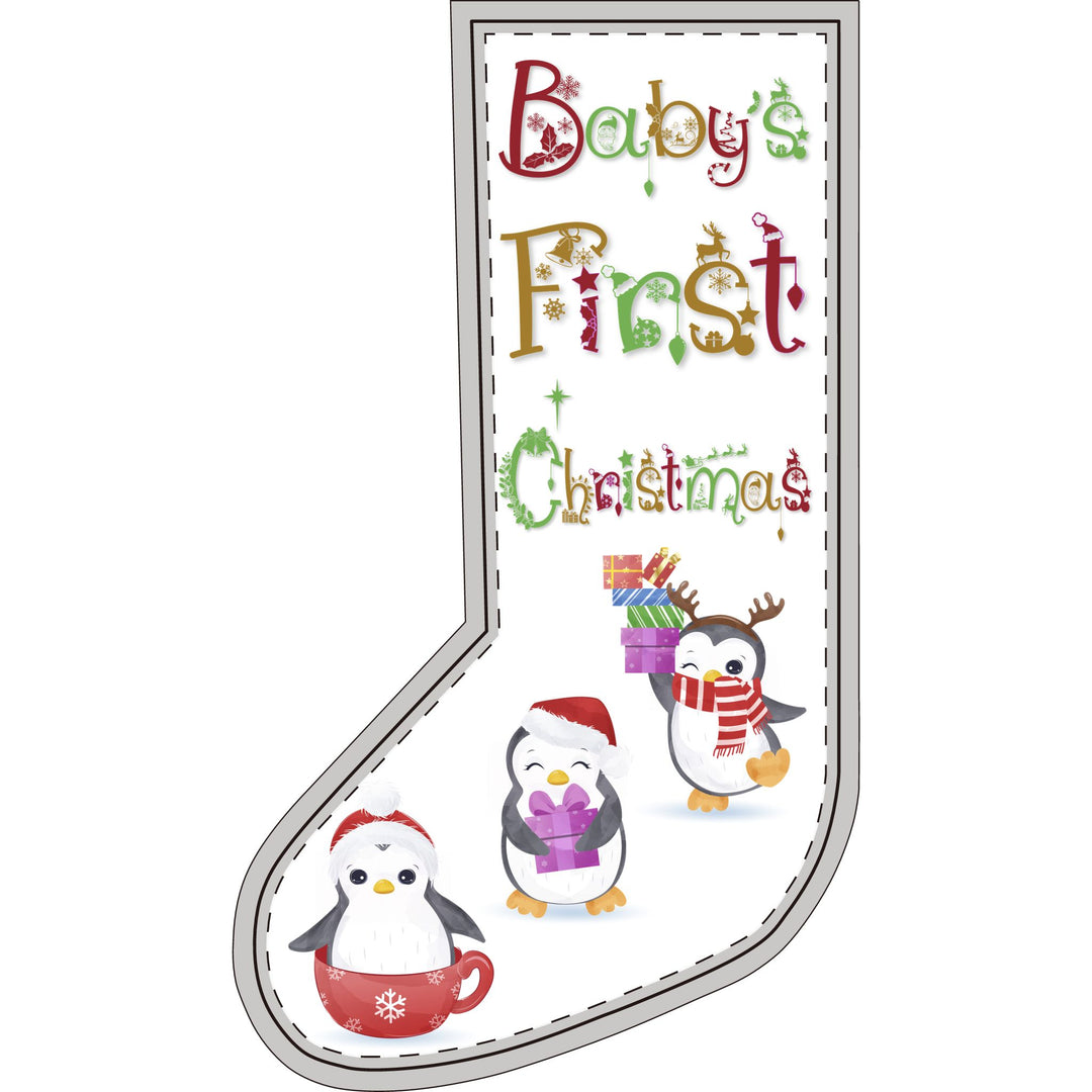 "Baby's First Christmas" Acrostic Poem Christmas Stockings (Flannel) - No Personalization - Design One