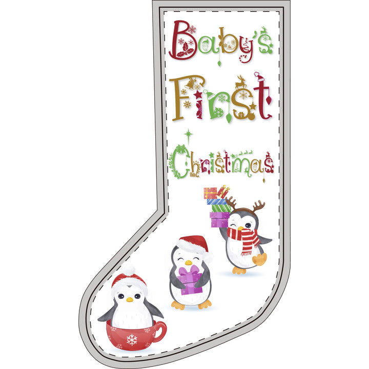 "Baby's First Christmas" Acrostic Poem Christmas Stockings (Flannel) - No Personalization - Design One