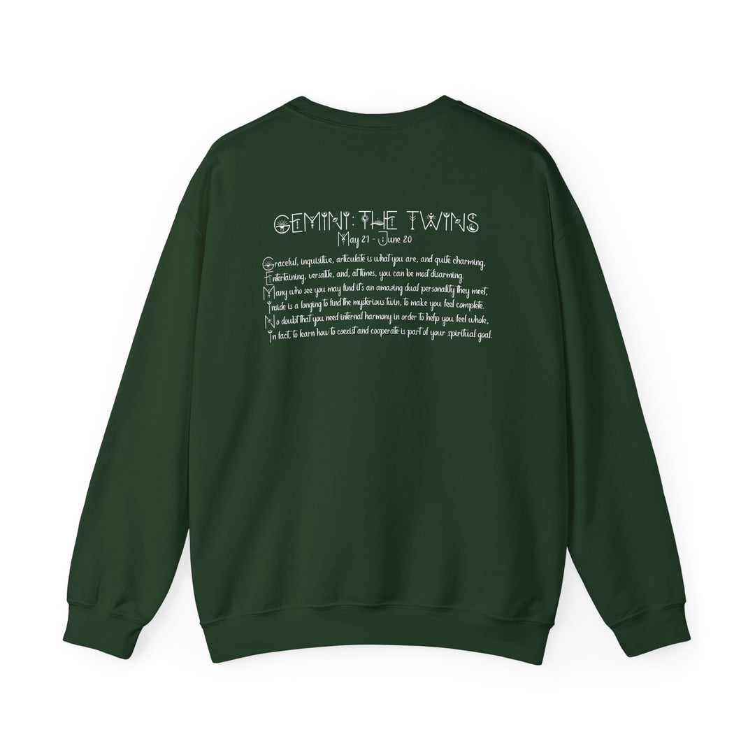 Gemini Astrology Sweatshirt with Acrostic Poem