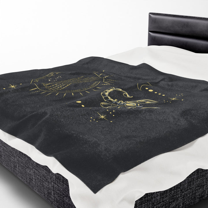 Scorpio Acrostic Poem Velveteen Blanket
