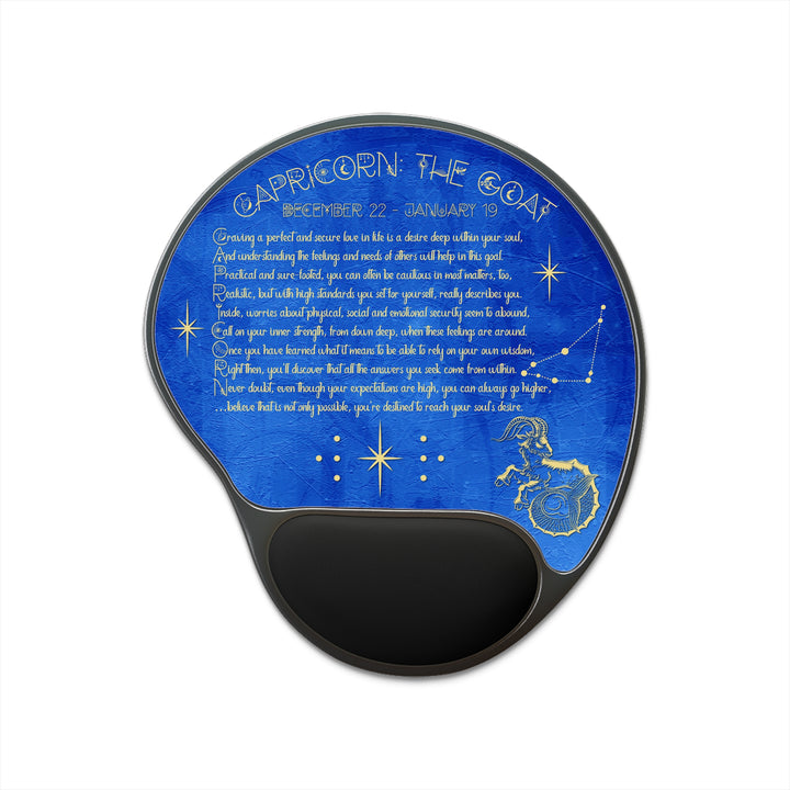Written in the Stars Mouse Pad With Wrist Rest - Capricorn