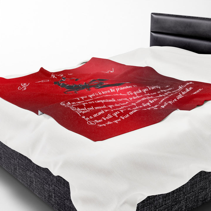 Scorpio Acrostic Poem Velveteen Plush Blanket