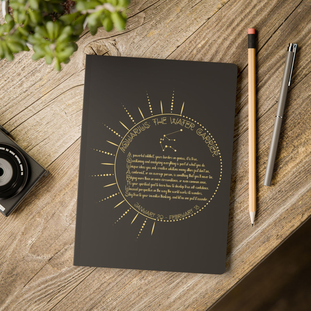 Aquarius Acrostic Poem Astrological Softcover Notebook