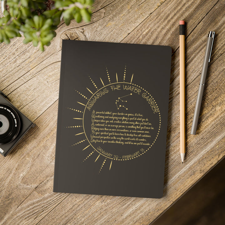 Aquarius Acrostic Poem Astrological Softcover Notebook