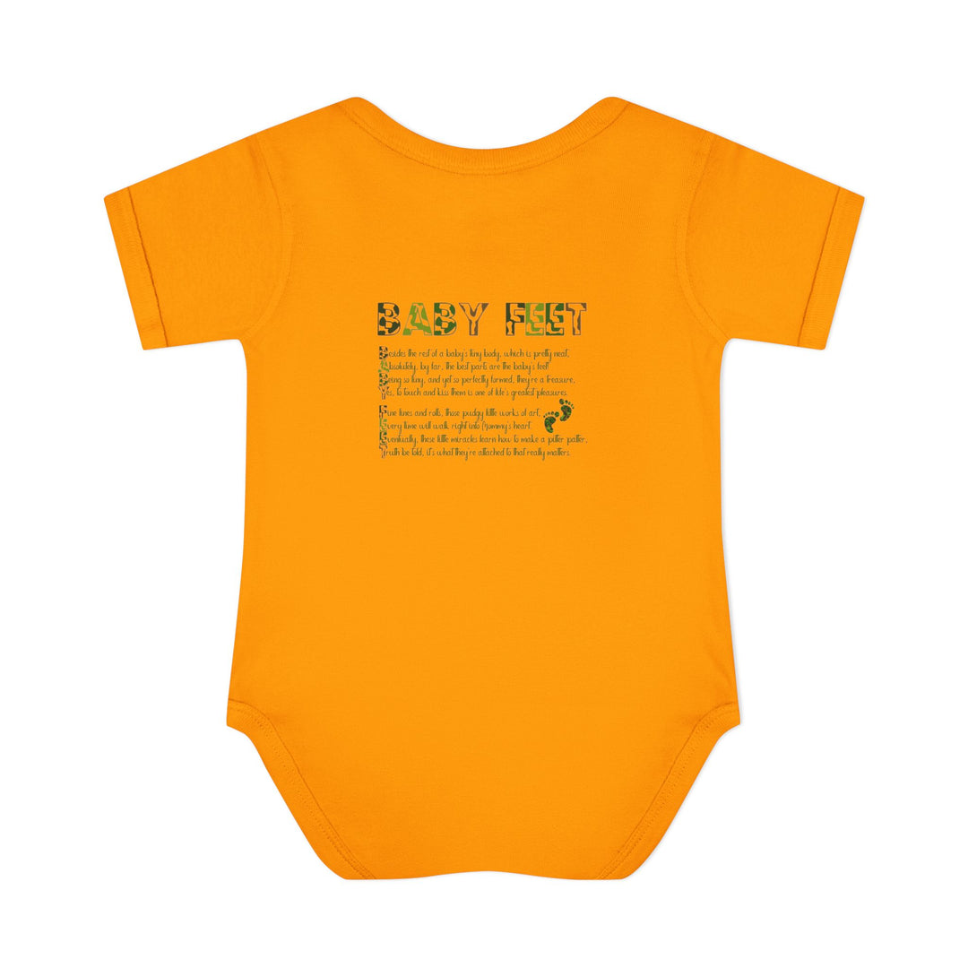 Baby Feet Acrostic Poem Baby Bodysuit - Camo