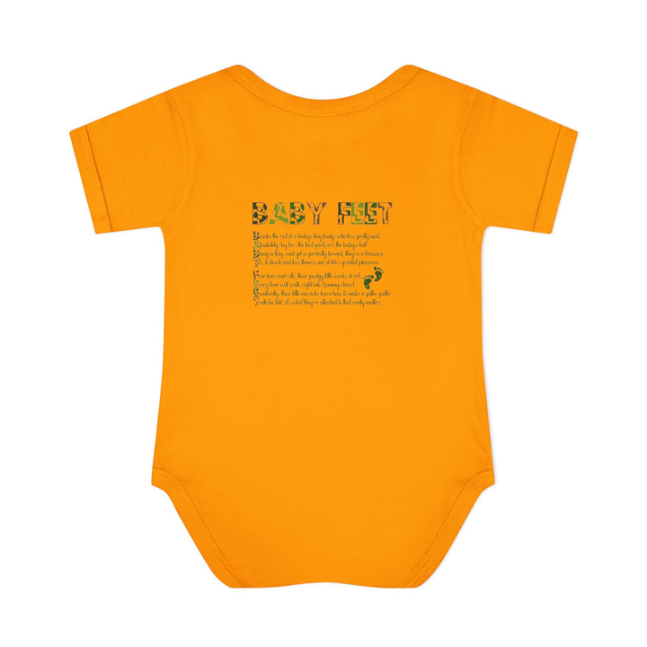 Baby Feet Acrostic Poem Baby Bodysuit - Camo