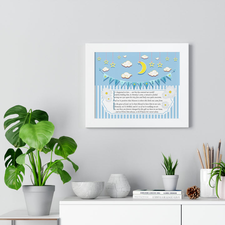 Baby Steps "It's a Boy" Framed Print Collection - No Personalization