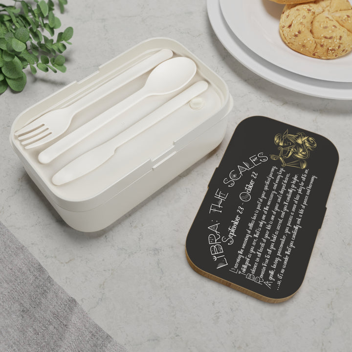 Libra Acrostic Poem Bento Lunch Box - Wooden Lid