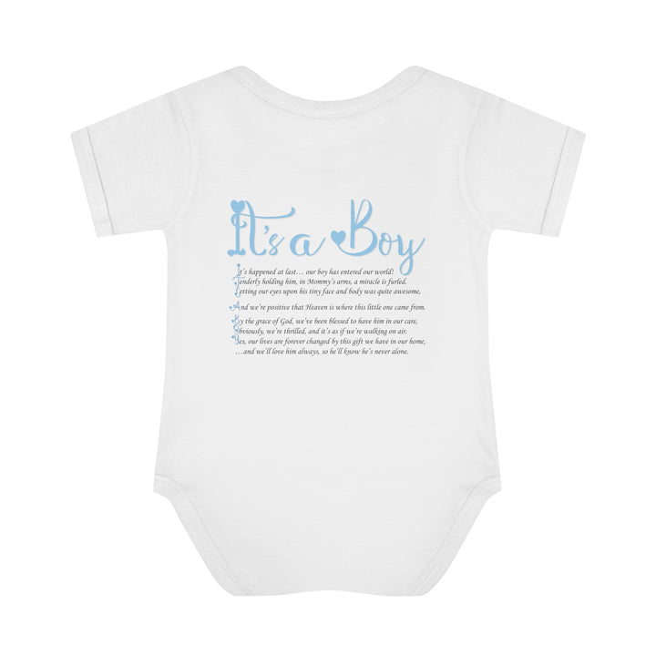 Baby Steps "It's a Boy" Acrostic Poem Bodysuit - Ducky Design