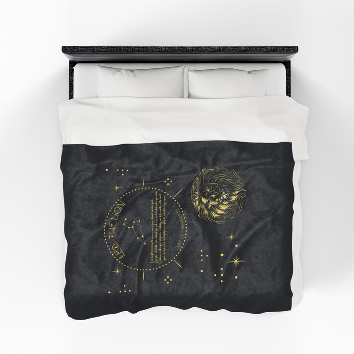 Leo Acrostic Poem Velveteen Plush Blanket