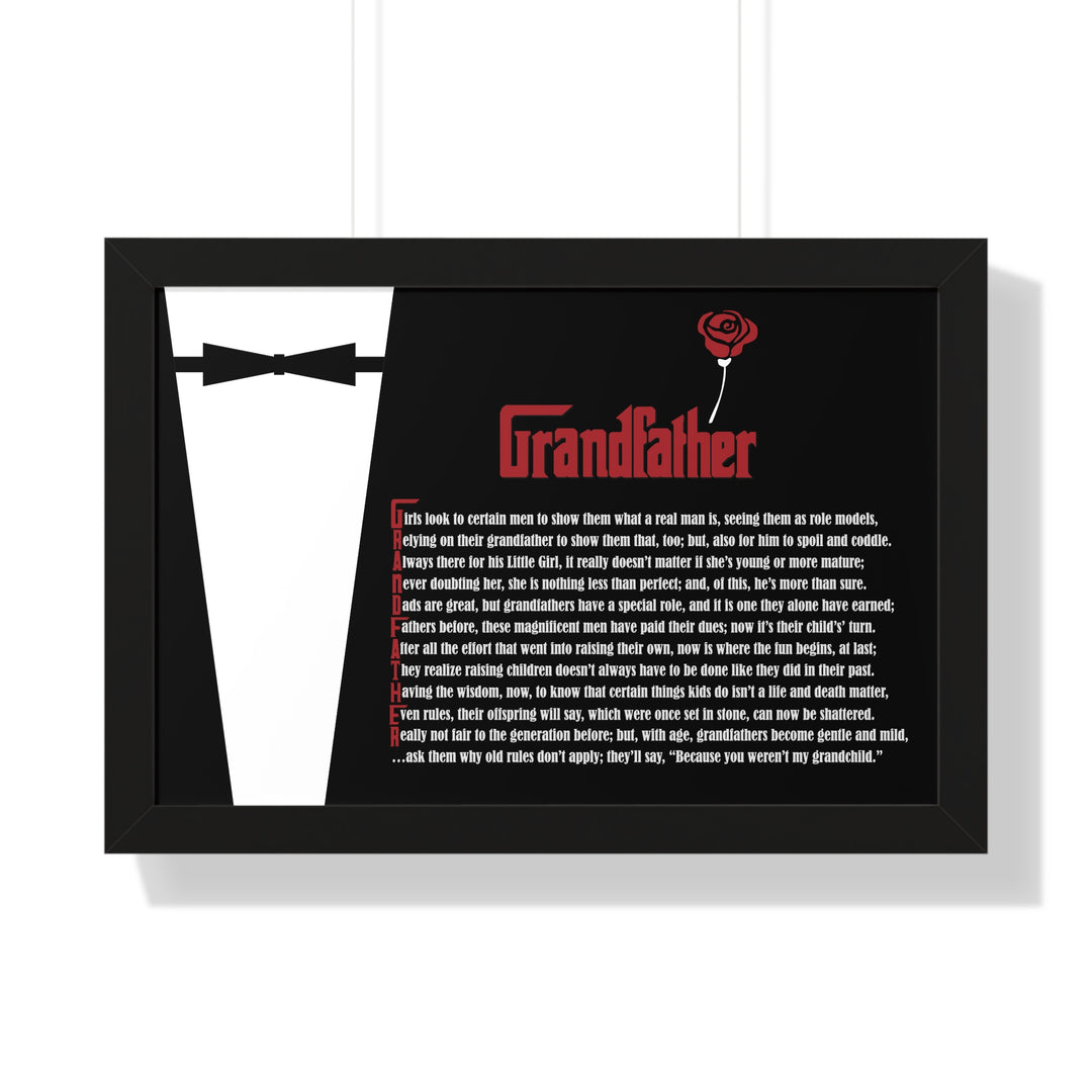 It's Just a Phrase "Grandfather" Framed Acrostic Poem Print