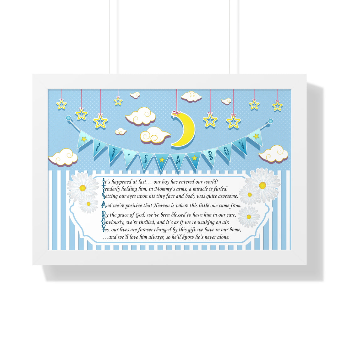 Baby Steps "It's a Boy" Framed Print Collection - No Personalization