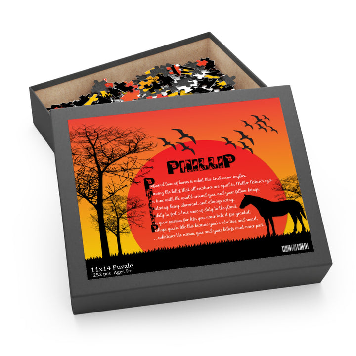 Namesakes, Personalized Acrostic Name Puzzle - Horse Design