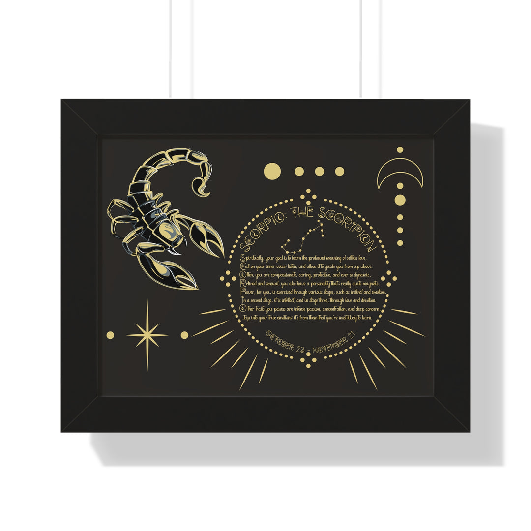 Written in the Stars Framed Acrostic Poem Print - Scorpio