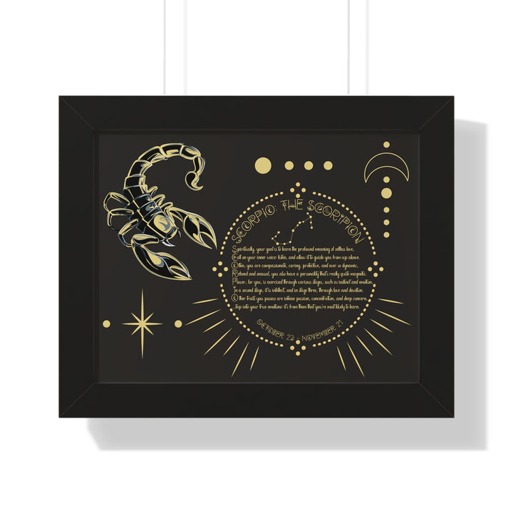 Written in the Stars Framed Acrostic Poem Print - Scorpio