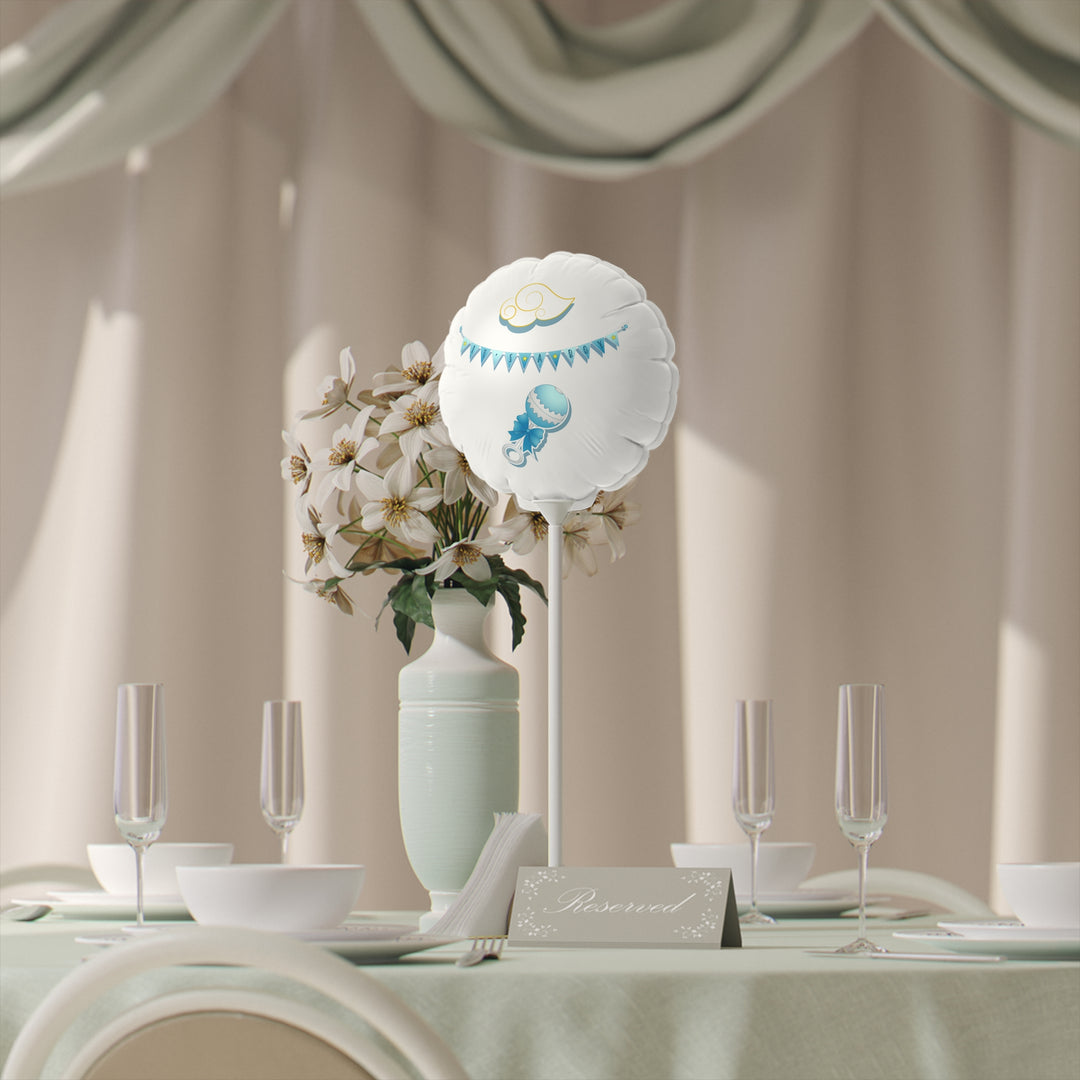 6” “It’s a Boy" Acrostic Poem Heart-Shaped Baby Shower Balloons - Personalized Add name!