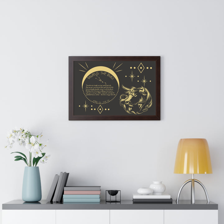 Written in the Stars Framed Acrostic Poem Print - Taurus
