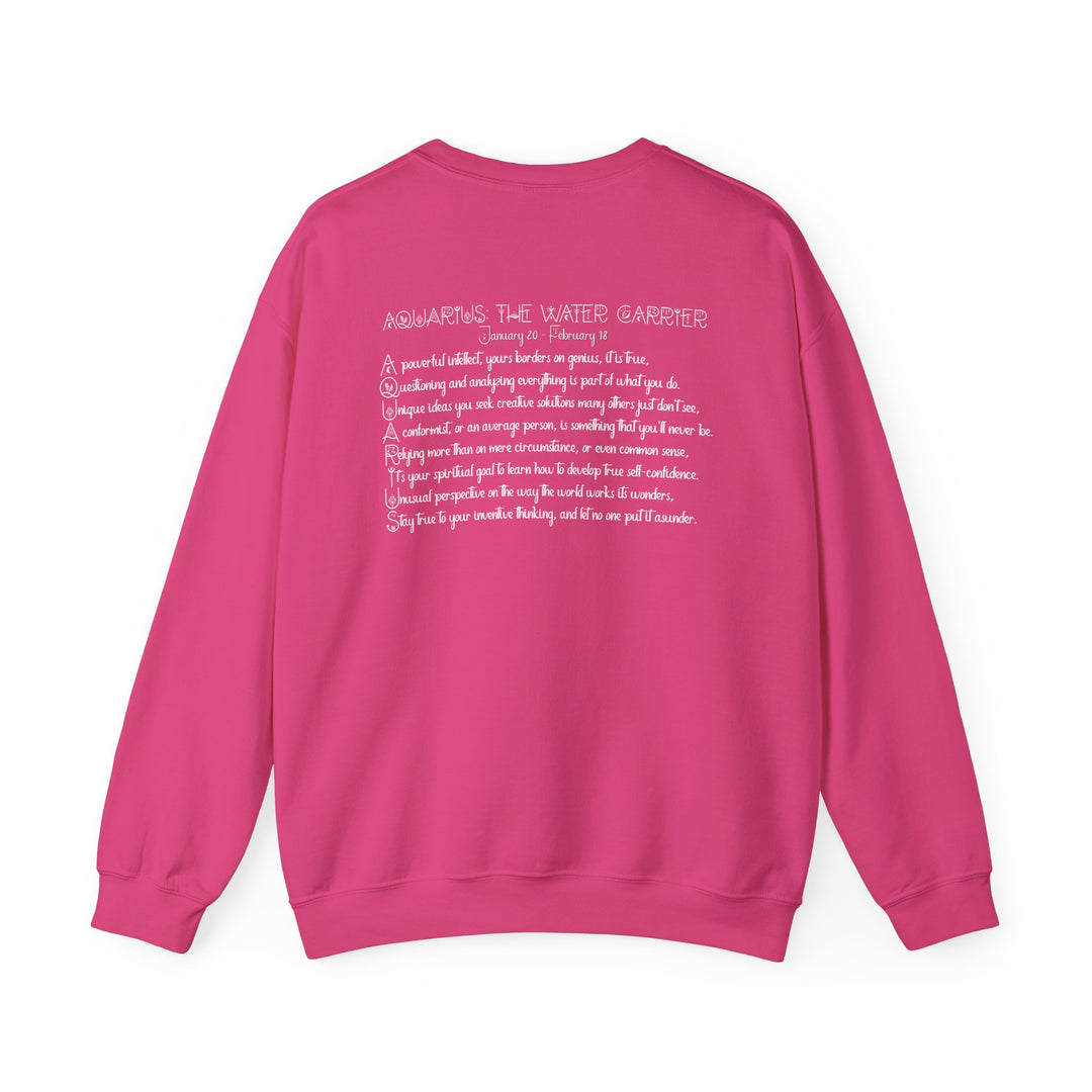 Aquarius Acrostic Poem Astrology Sweatshirt - Unisex