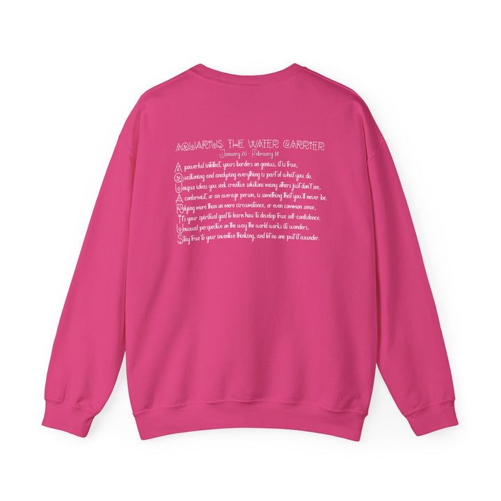 Aquarius Acrostic Poem Astrology Sweatshirt - Unisex