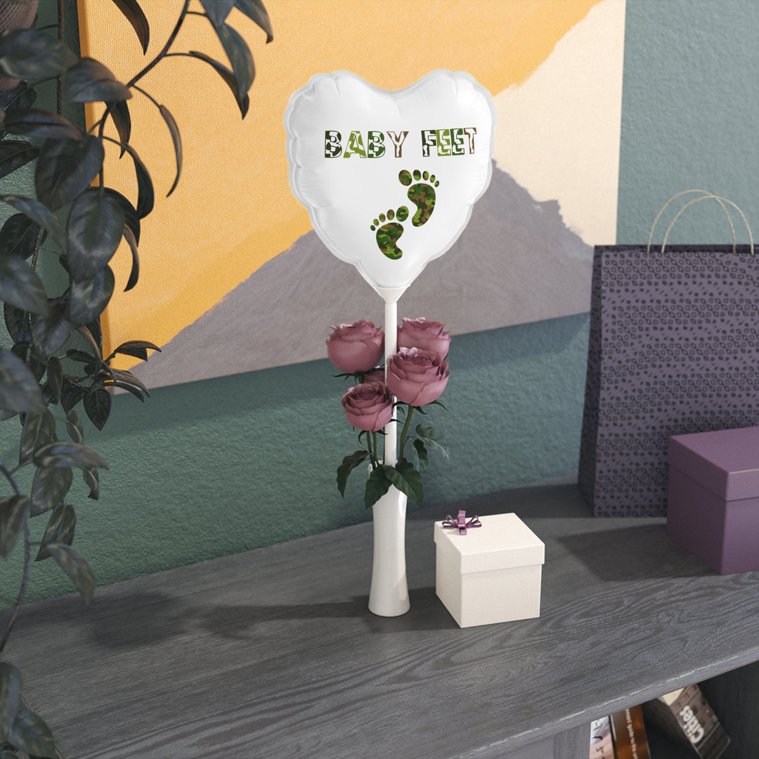 6” "Baby Feet" Baby Shower Balloon Camo