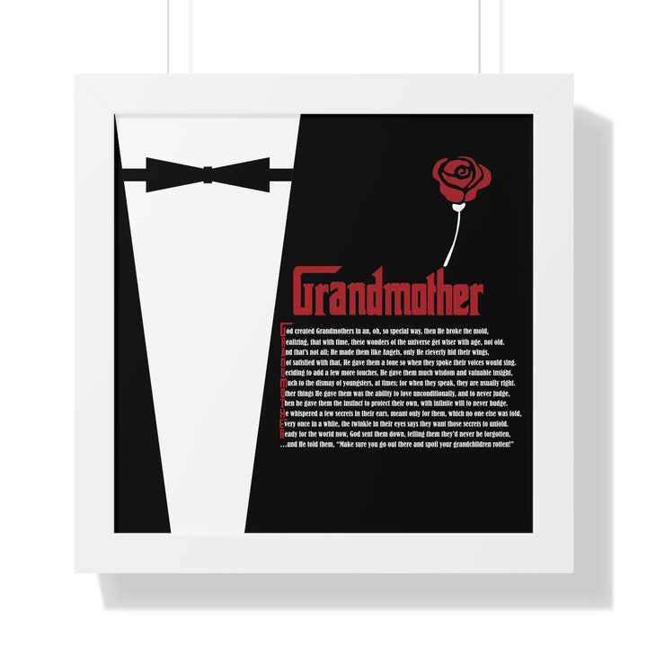 "Grandmother" Framed Acrostic Poem Print