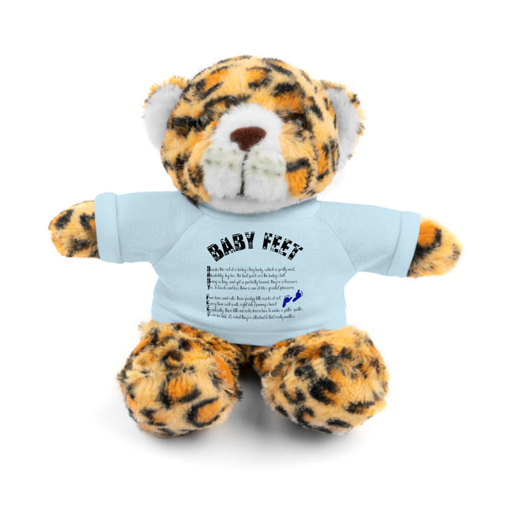 Baby Steps Stuffed Animals with Tee - Baby Feet - Blue Footprints