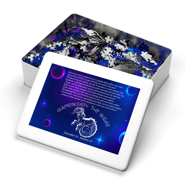 Capricorn Acrostic Poem Puzzle - Tin Box