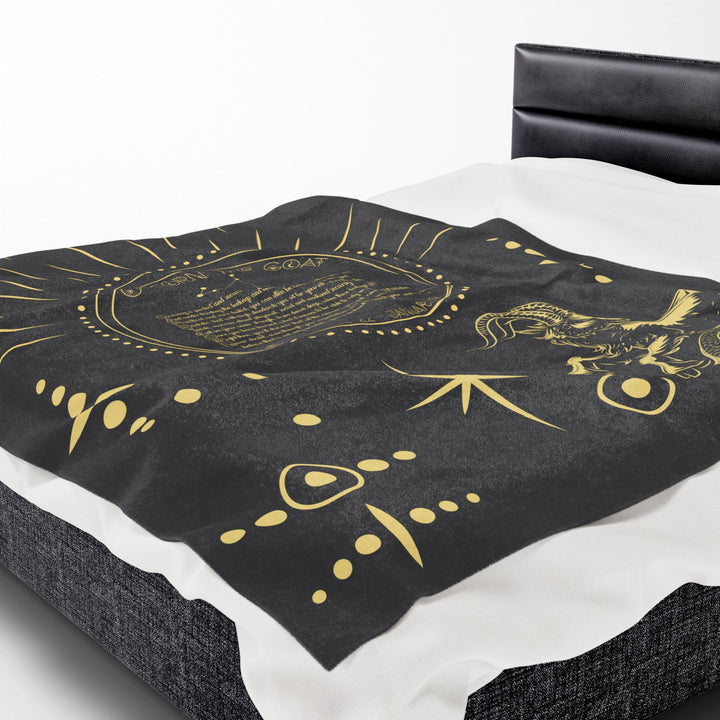 Capricorn Acrostic Poem Velveteen Blanket