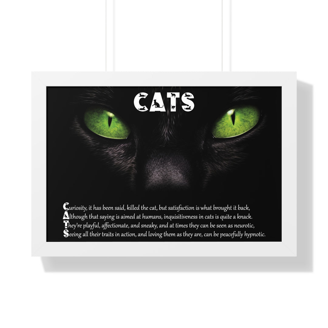 It's Just a Phrase "Cats" Framed Acrostic Poem Print
