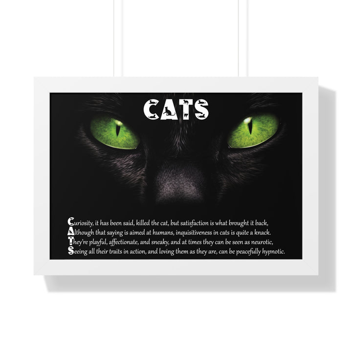 It's Just a Phrase "Cats" Framed Acrostic Poem Print