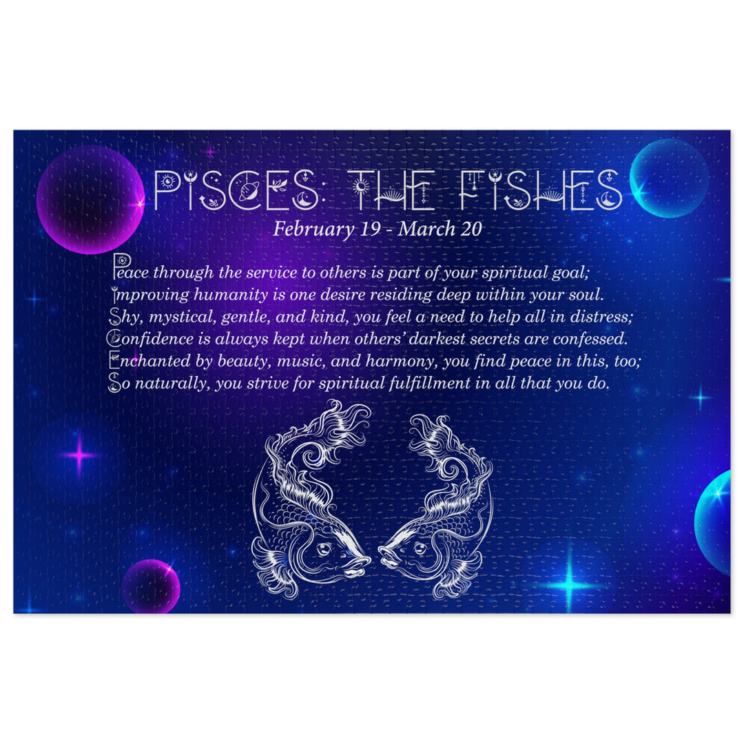 Pisces Acrostic Poem Puzzle - Tin Box