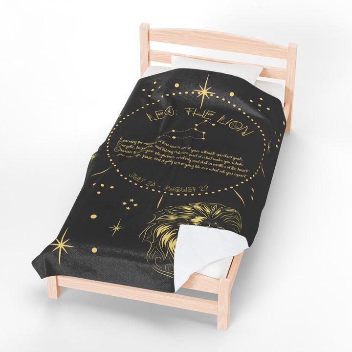 Leo Acrostic Poem Velveteen Plush Blanket
