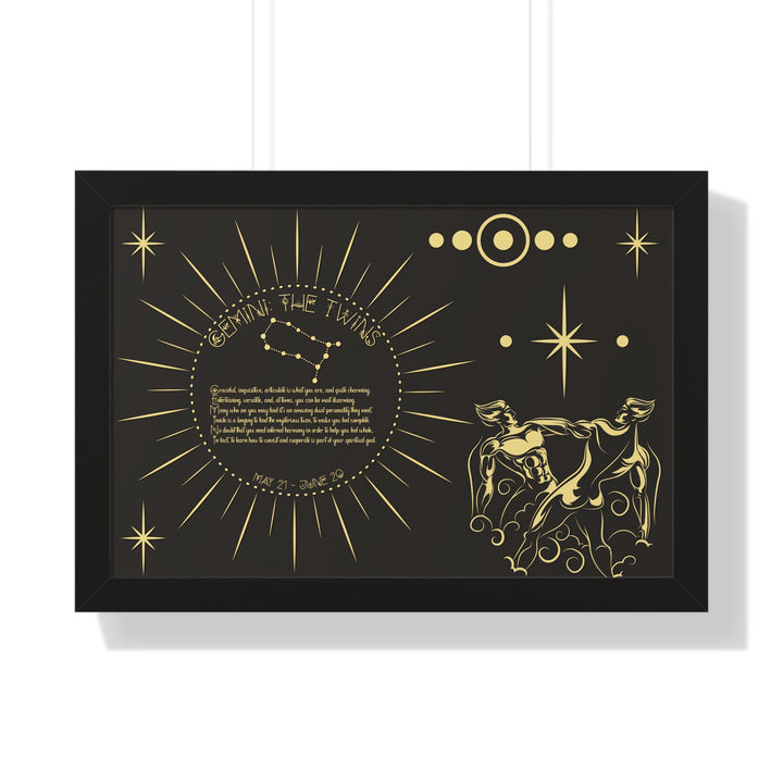 Written in the Stars Framed Acrostic Poem Print - Gemini