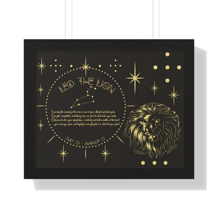 Written in the Stars Framed Acrostic Poem Print - Leo