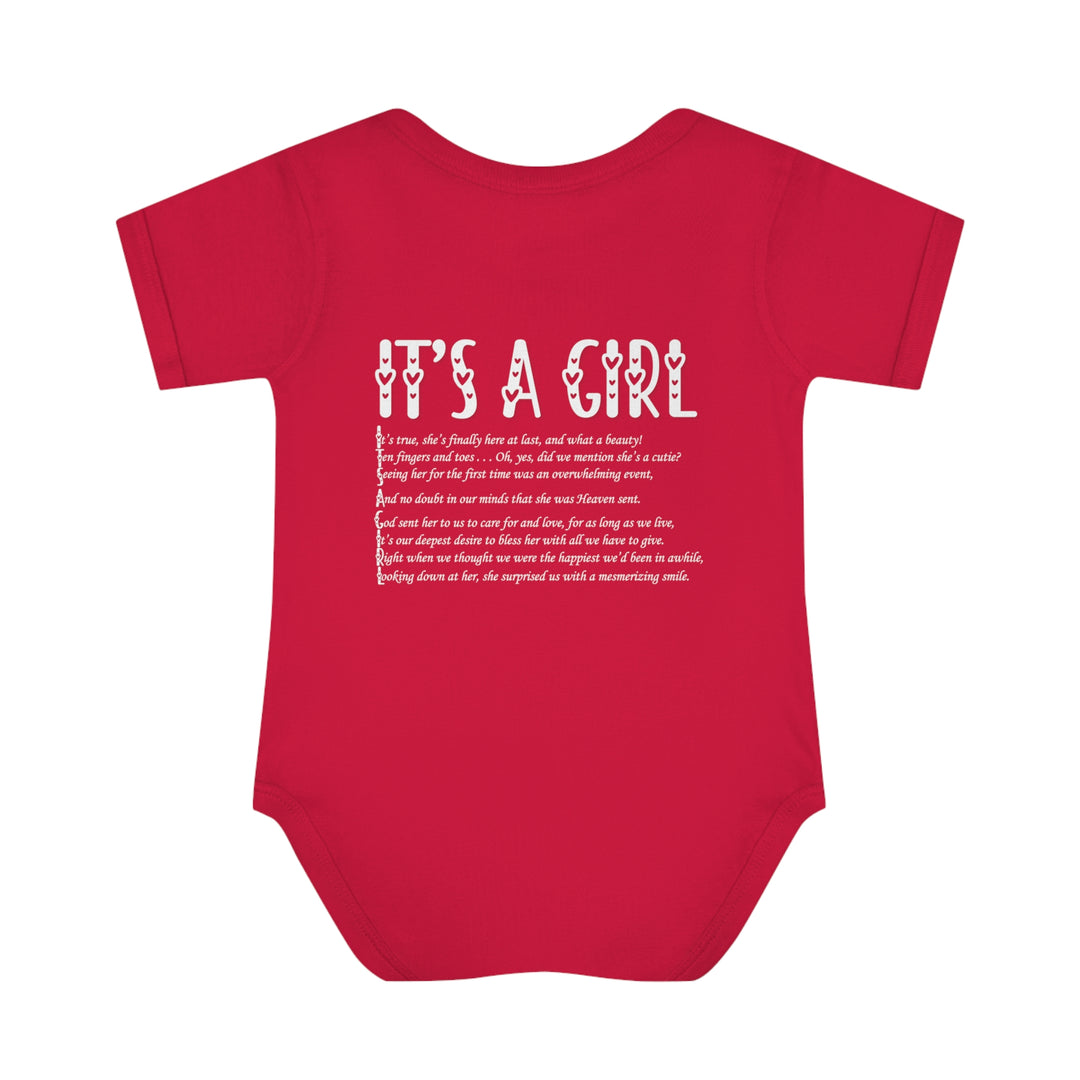 Baby Steps "It's a Girl" Acrostic Poem Bodysuit - Mommy & Baby Elephant
