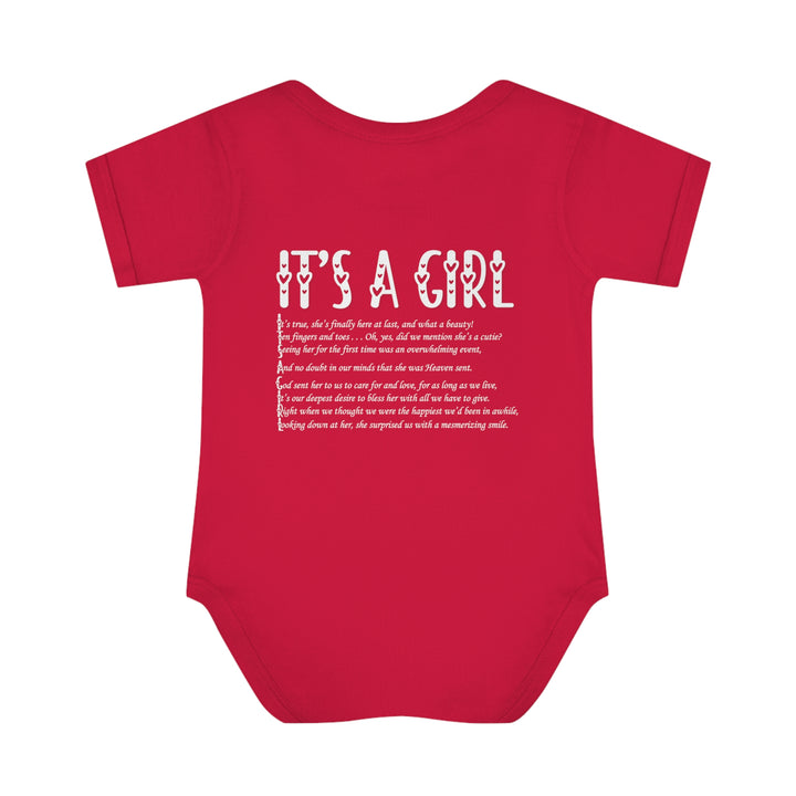 Baby Steps "It's a Girl" Acrostic Poem Bodysuit - Mommy & Baby Elephant