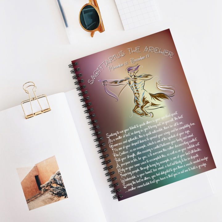 Sagittarius Acrostic Poem Spiral Notebook - Ruled Line