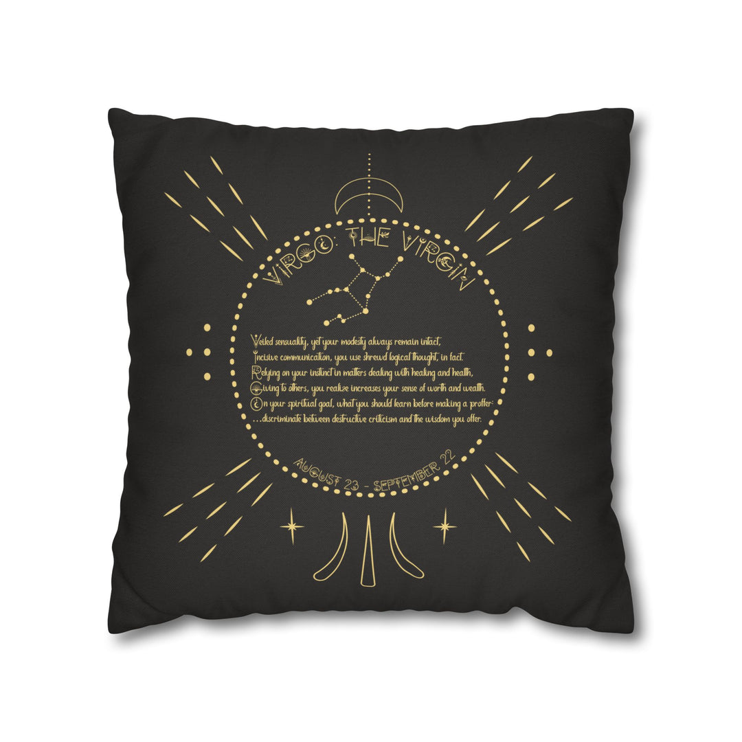 Virgo Acrostic Poem Pillow Cover