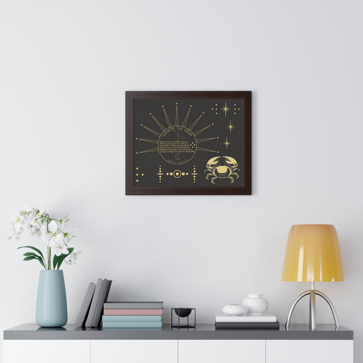 Written in the Stars Framed Acrostic Poem Print - Cancer