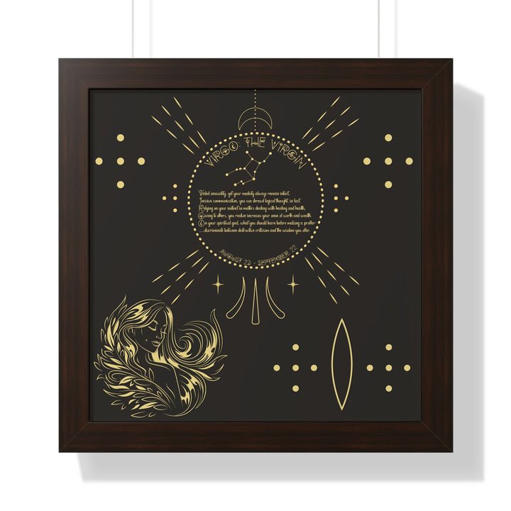 Written in the Stars Framed Acrostic Poem Print - Virgo