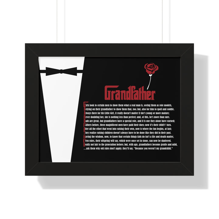 It's Just a Phrase "Grandfather" Framed Acrostic Poem Print