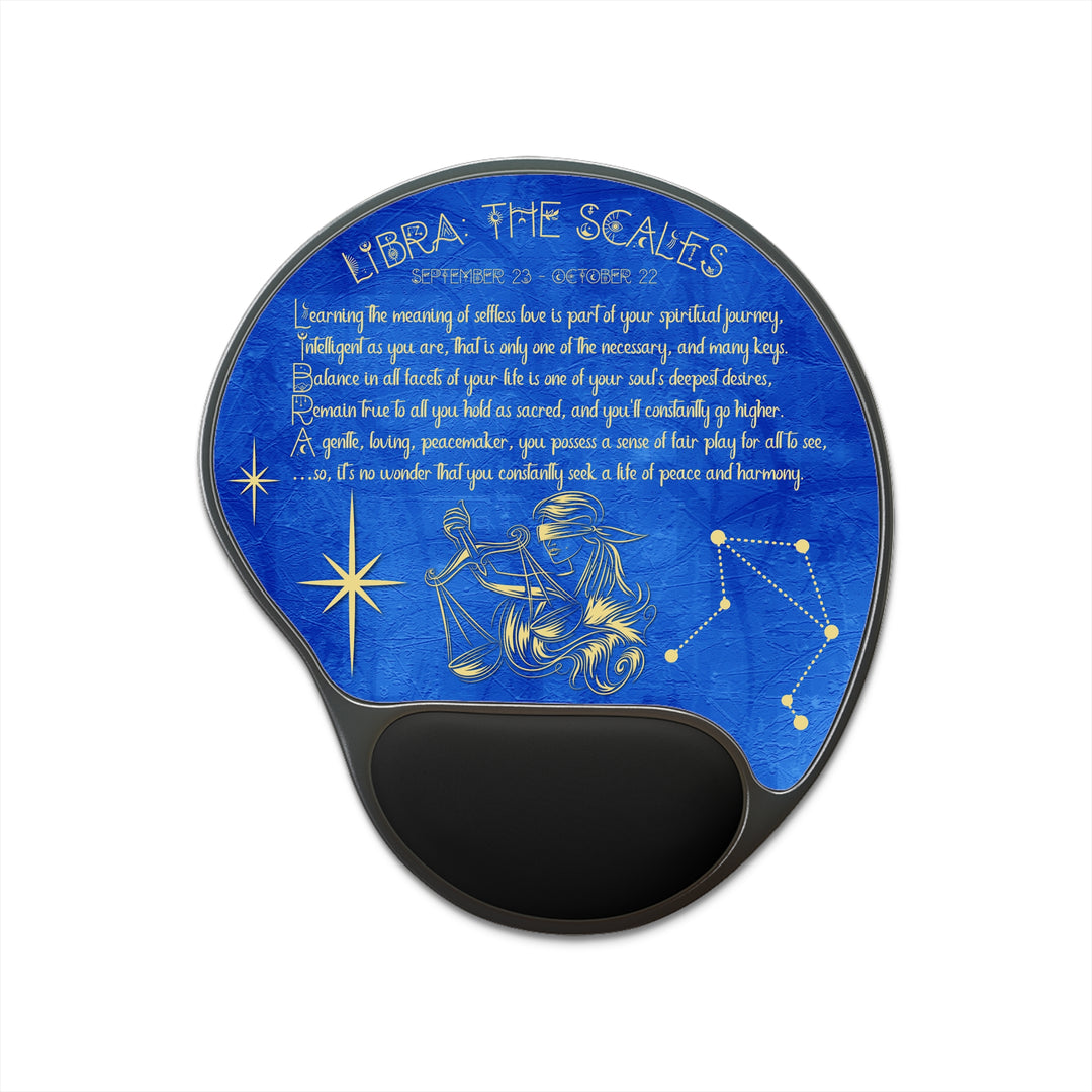 Written in the Stars Mouse Pad With Wrist Rest - Libra