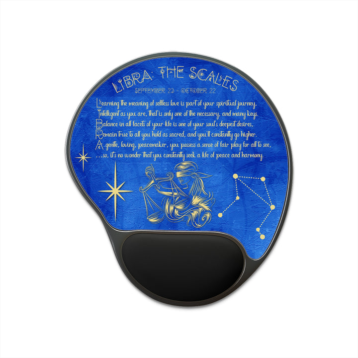 Written in the Stars Mouse Pad With Wrist Rest - Libra