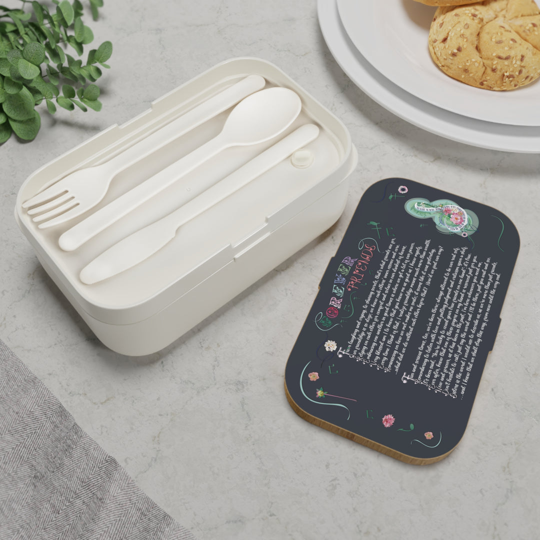 Forever Friends Acrostic Poem Bento Lunch Box - Music and Flowers